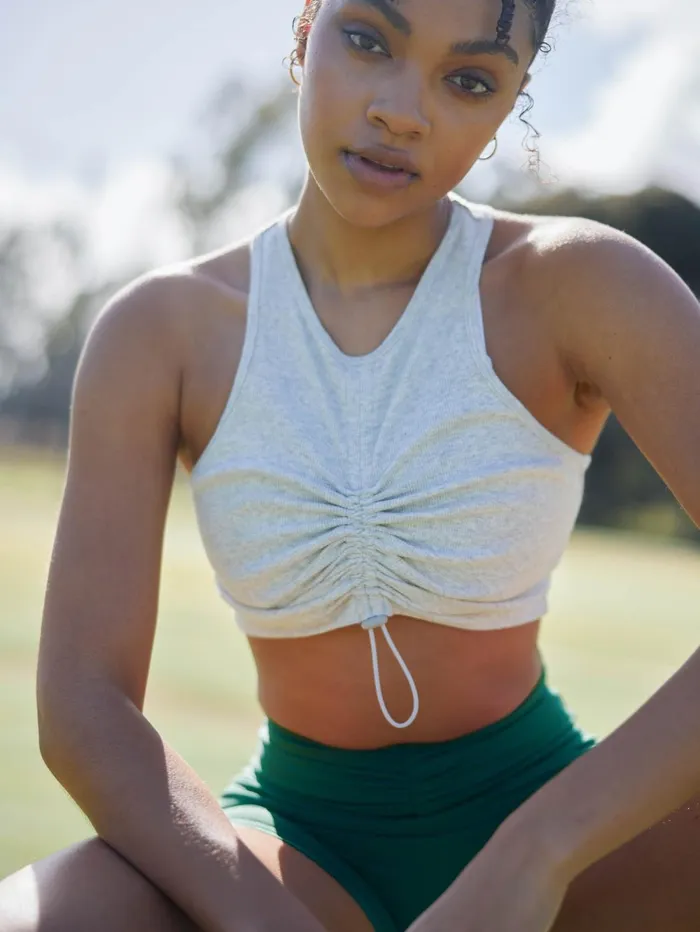 Tempo Rib Tank 8211 Snow Grey Marl Women Ryderwear Tanks