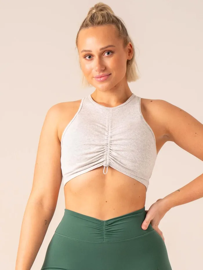 Tempo Rib Tank 8211 Snow Grey Marl Women Ryderwear Tanks