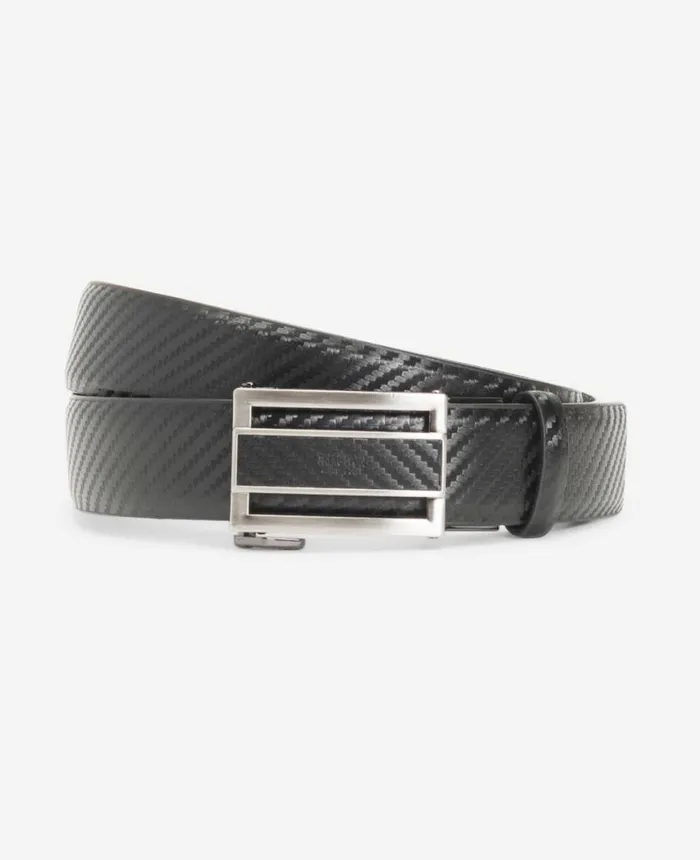 Textured Tracklock Belt Carbon Fiber Men Kenneth Cole Bags and Belts