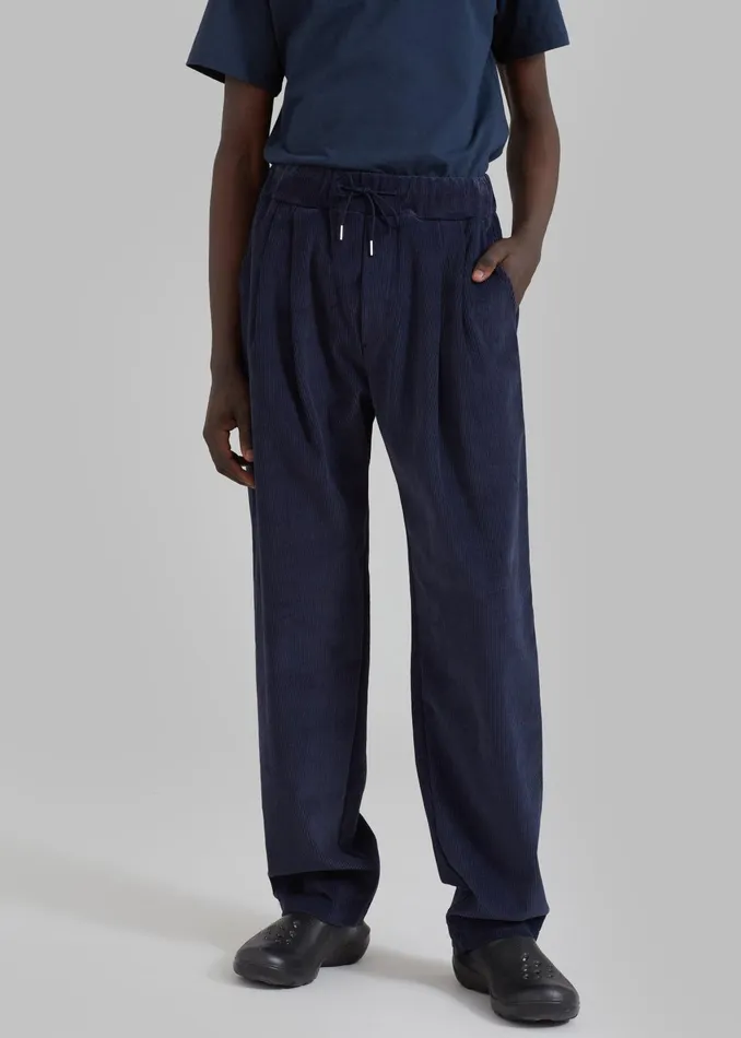 The Frankie Shop Bottoms Men Camden Corduroy Pants 8211 Navy