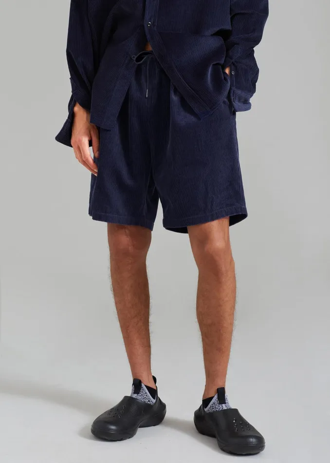 The Frankie Shop Bottoms Men Camden Corduroy Shorts 8211 Navy