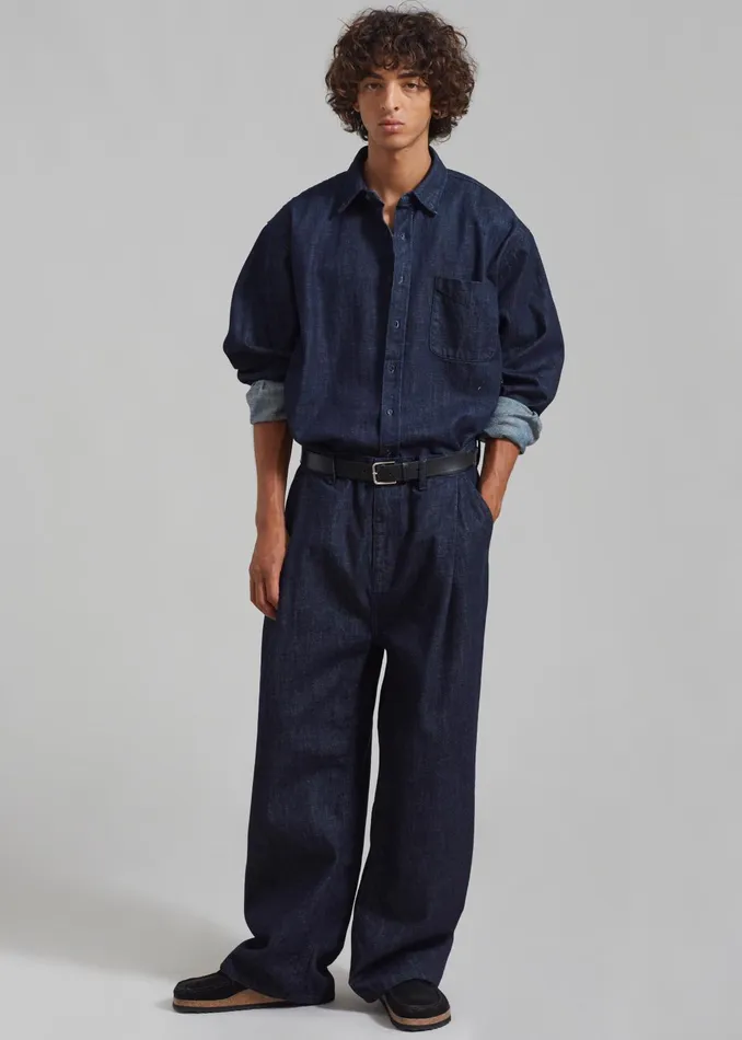 The Frankie Shop Bottoms Men Drew Denim Pants 8211 Raw Wash