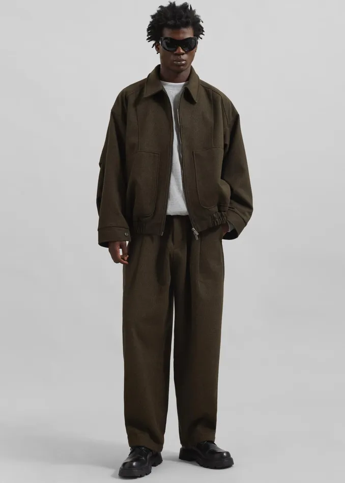 The Frankie Shop Bottoms Men Felix Trousers 8211 Dark Olive