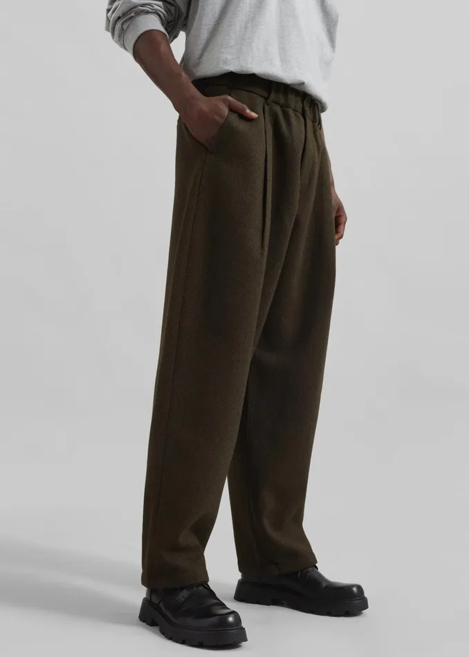 The Frankie Shop Bottoms Men Felix Trousers 8211 Dark Olive