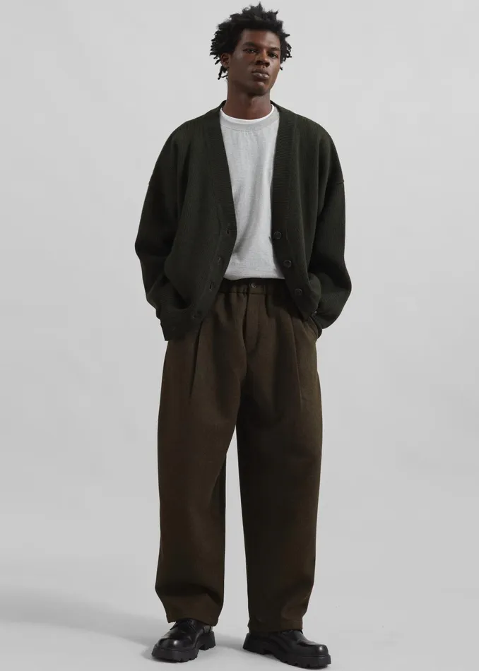 The Frankie Shop Bottoms Men Felix Trousers 8211 Dark Olive