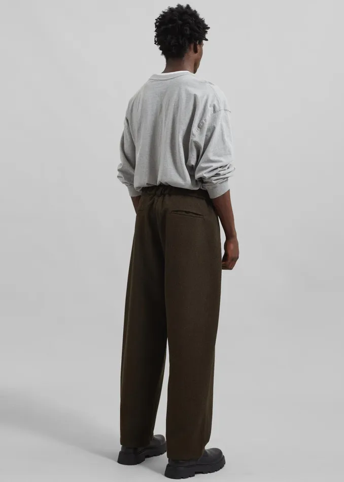 The Frankie Shop Bottoms Men Felix Trousers 8211 Dark Olive