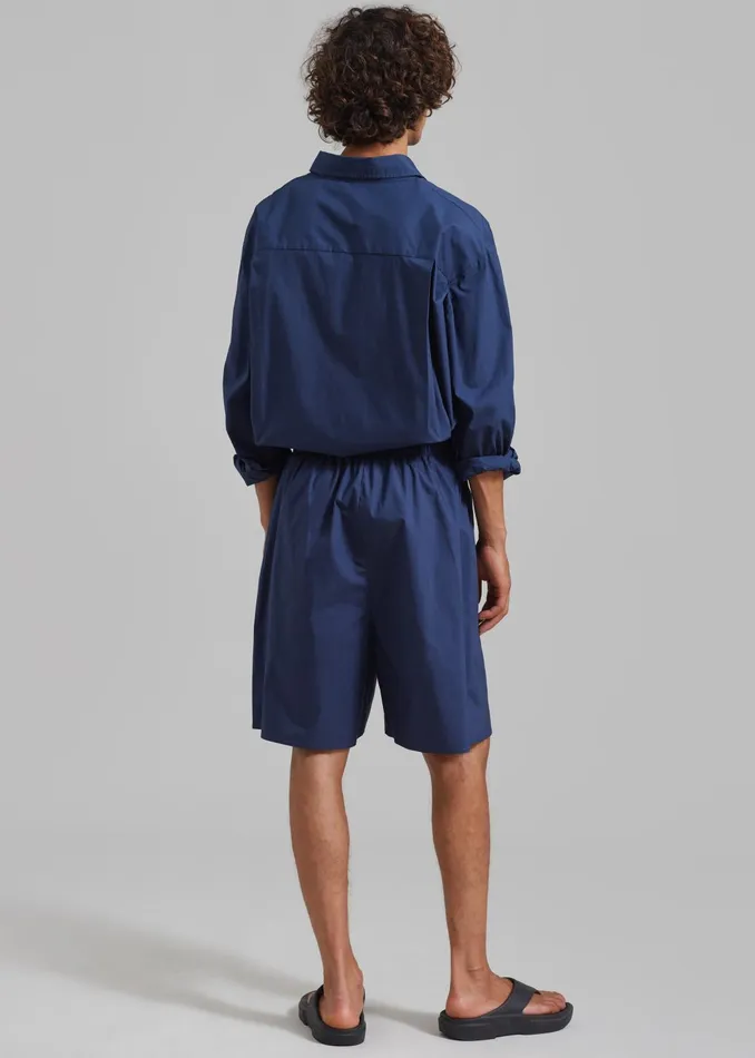 The Frankie Shop Bottoms Men Matthias Boxer Bermuda Shorts 8211 Navy