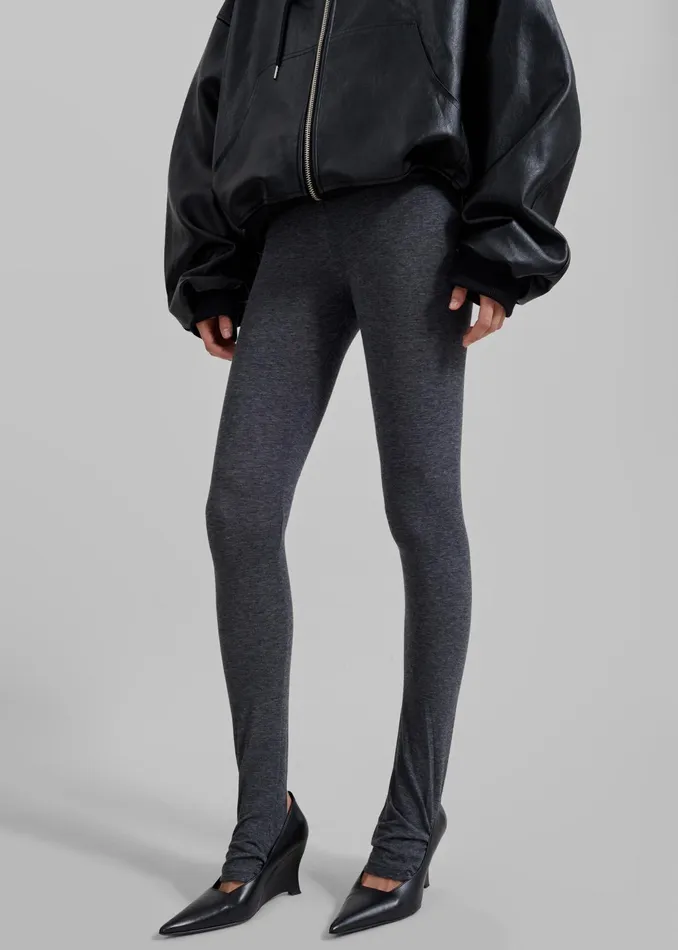 The Frankie Shop Bottoms Women Alondra Leggings 8211 Dark Grey