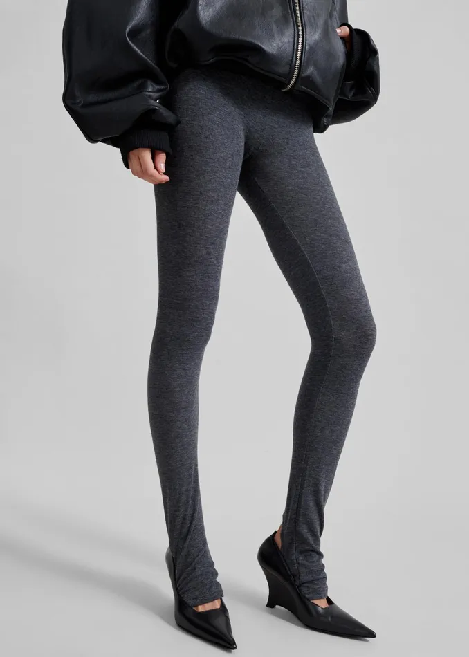 The Frankie Shop Bottoms Women Alondra Leggings 8211 Dark Grey