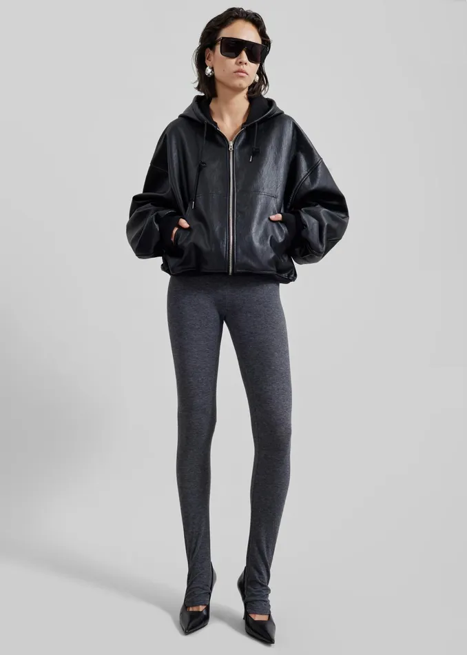 The Frankie Shop Bottoms Women Alondra Leggings 8211 Dark Grey