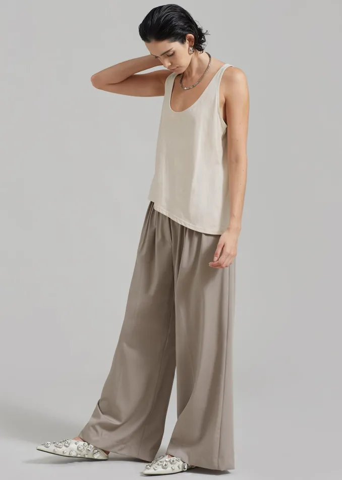 The Frankie Shop Bottoms Women Catalina Pleated Trousers 8211 Grey
