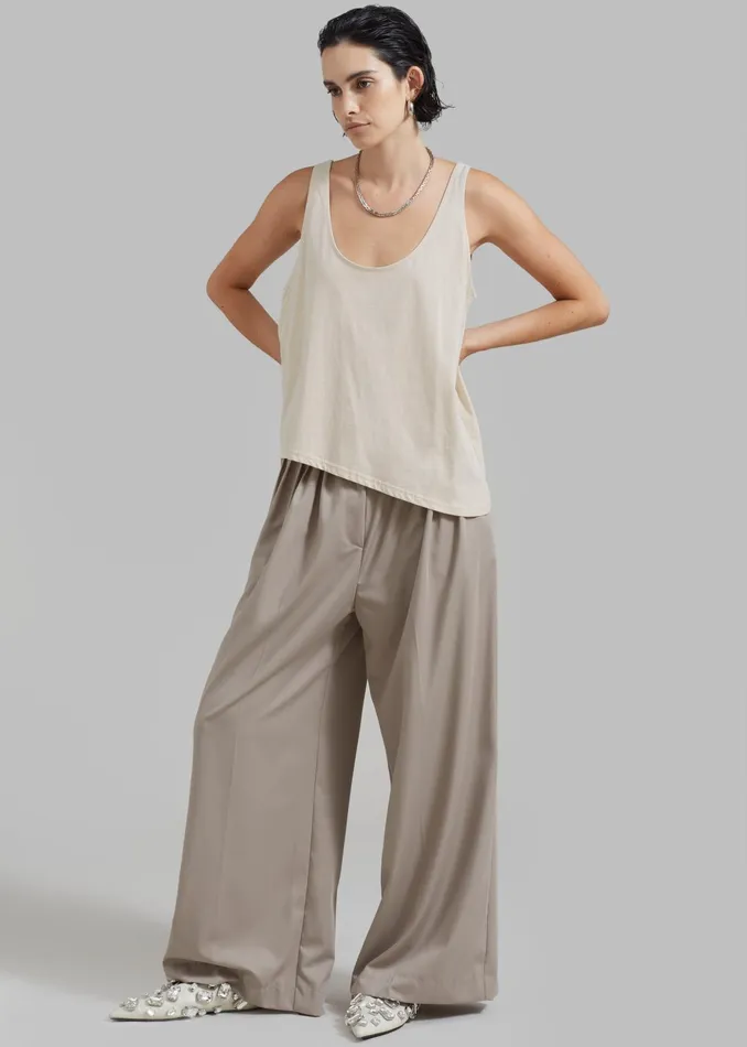 The Frankie Shop Bottoms Women Catalina Pleated Trousers 8211 Grey