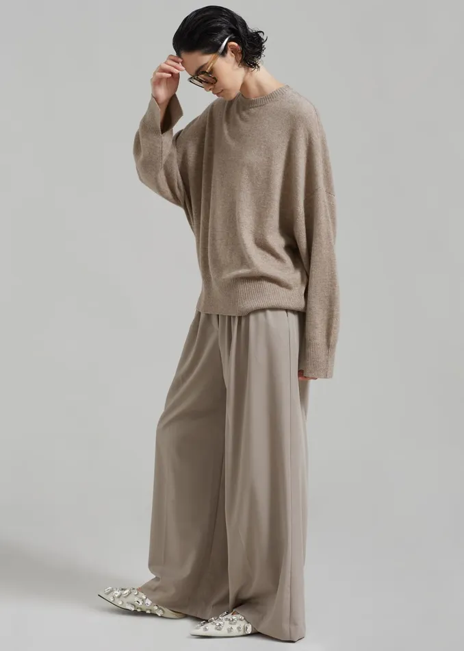 The Frankie Shop Bottoms Women Catalina Pleated Trousers 8211 Grey