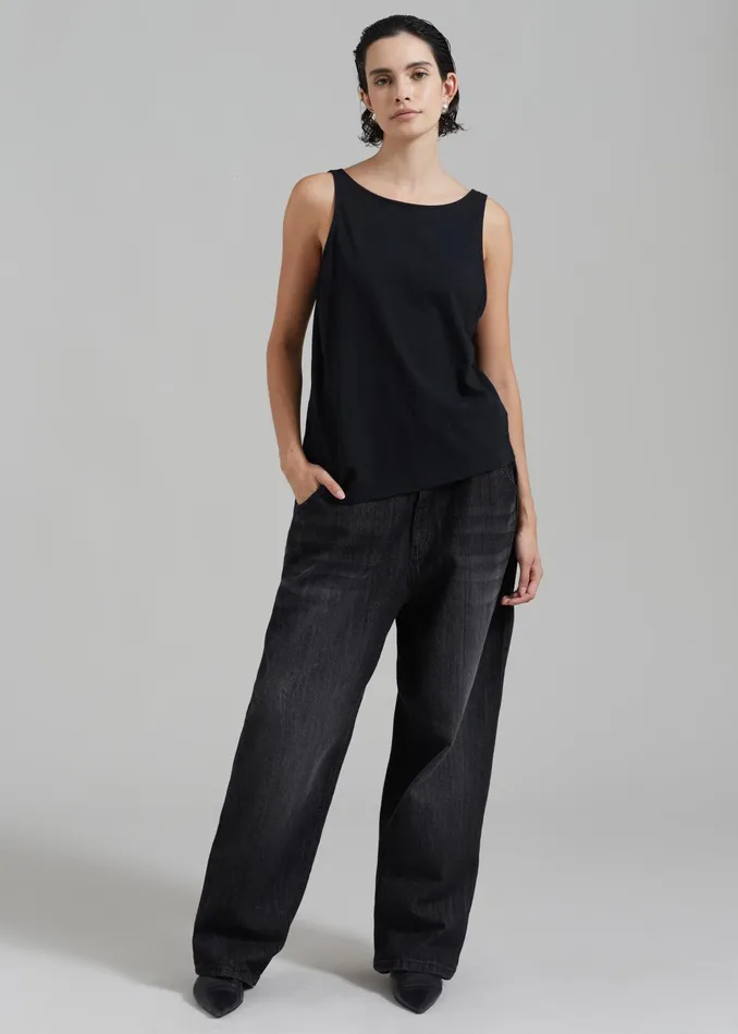 The Frankie Shop Bottoms Women Charleston Oversized Jeans 8211 Grey