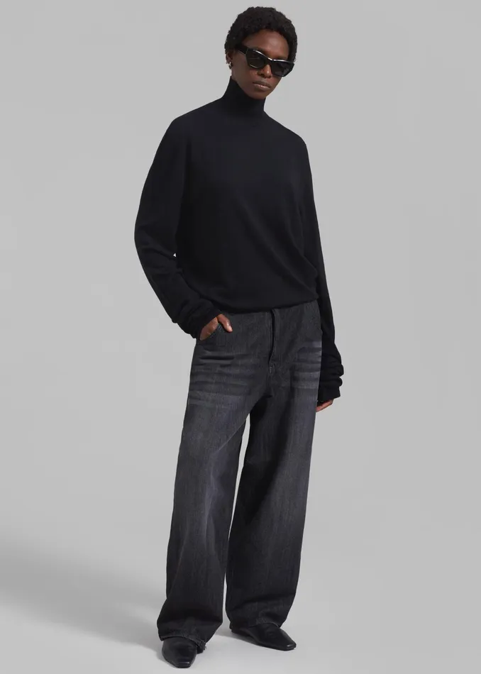 The Frankie Shop Bottoms Women Charleston Oversized Jeans 8211 Grey