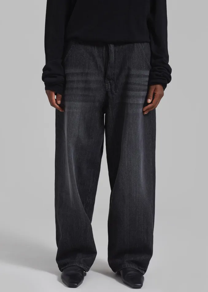 The Frankie Shop Bottoms Women Charleston Oversized Jeans 8211 Grey