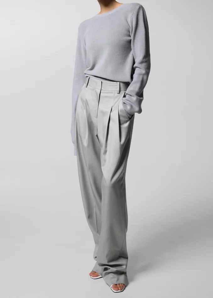 The Frankie Shop Bottoms Women Cooper Pintuck Trousers 8211 Grey