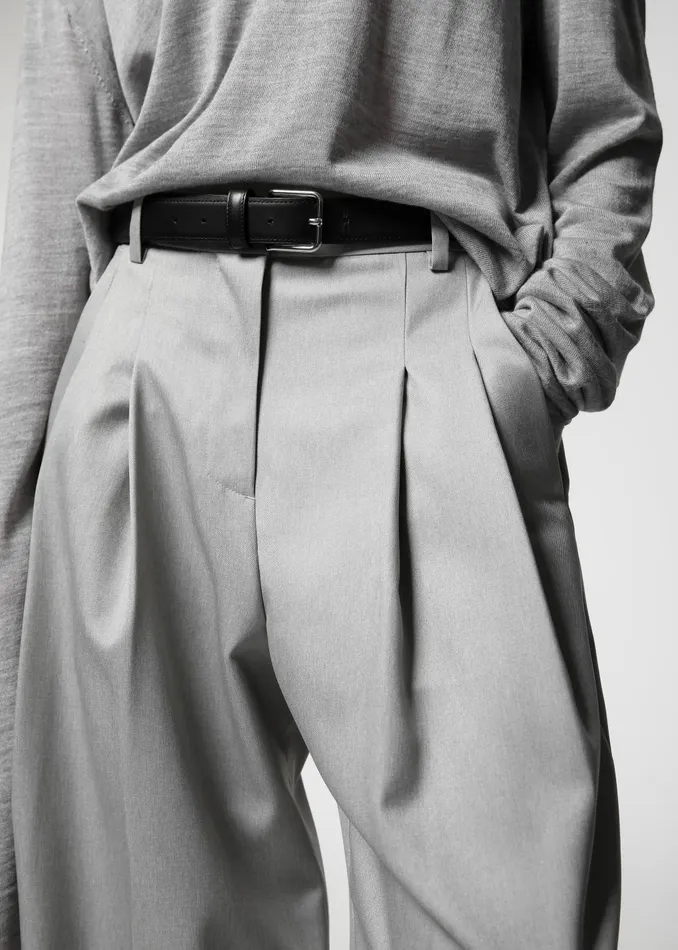 The Frankie Shop Bottoms Women Cooper Pintuck Trousers 8211 Grey