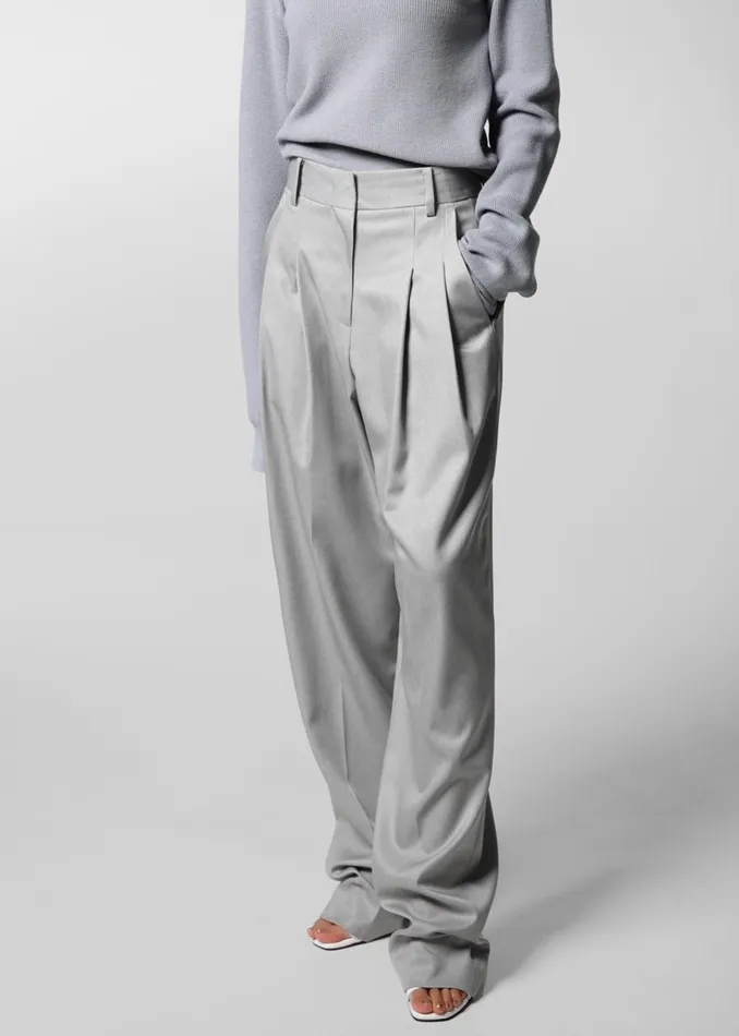 The Frankie Shop Bottoms Women Cooper Pintuck Trousers 8211 Grey