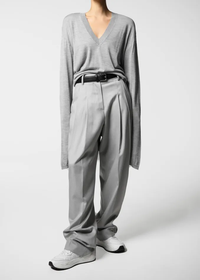 The Frankie Shop Bottoms Women Cooper Pintuck Trousers 8211 Grey