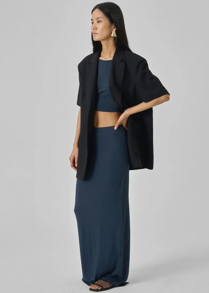 The Frankie Shop Bottoms Women Evangeline Maxi Skirt 8211 Navy