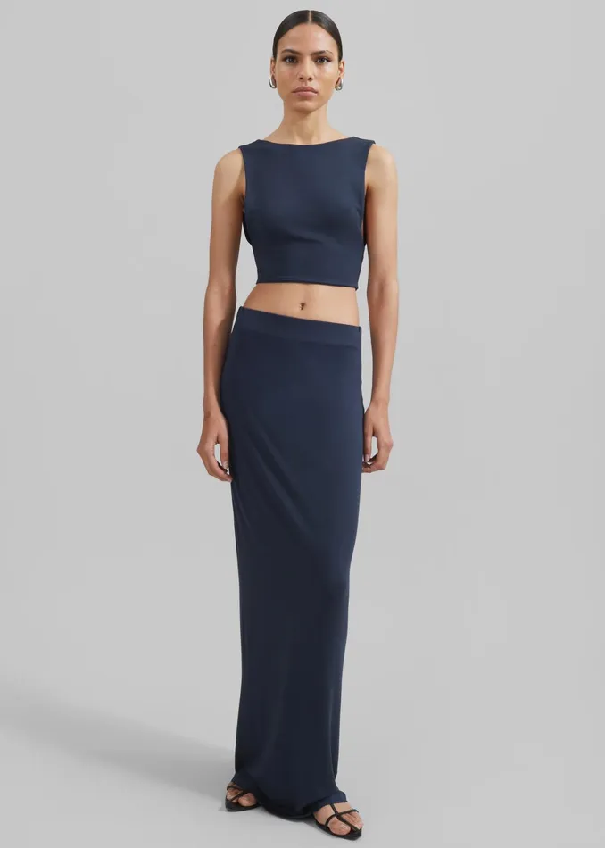 The Frankie Shop Bottoms Women Evangeline Maxi Skirt 8211 Navy
