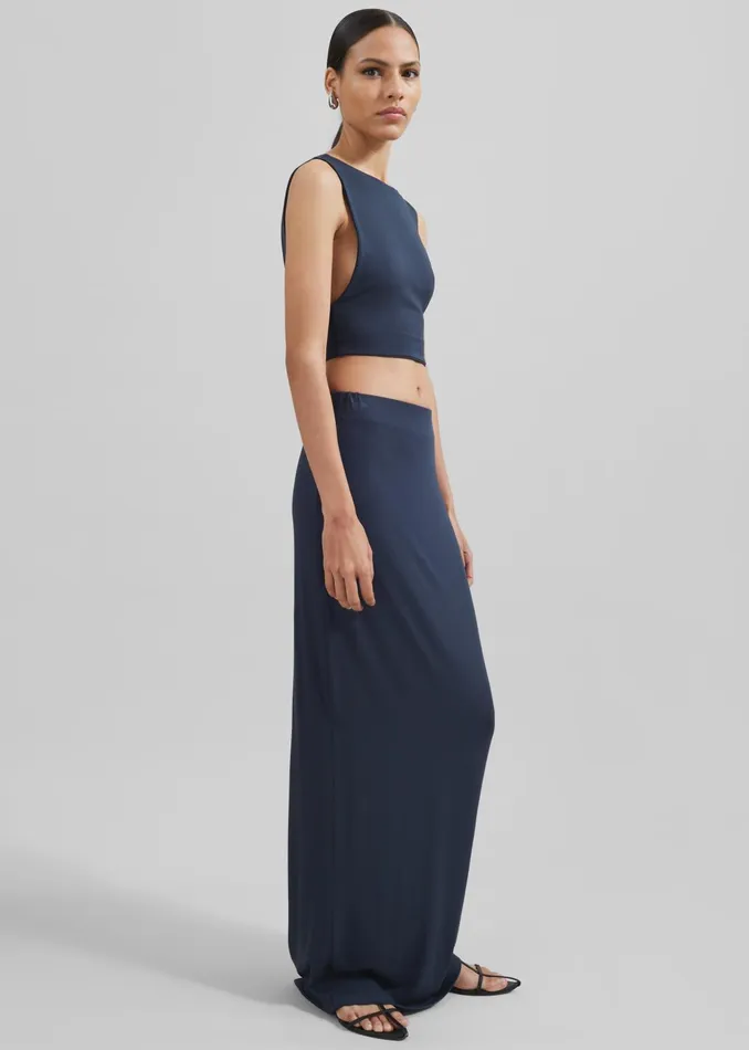 The Frankie Shop Bottoms Women Evangeline Maxi Skirt 8211 Navy
