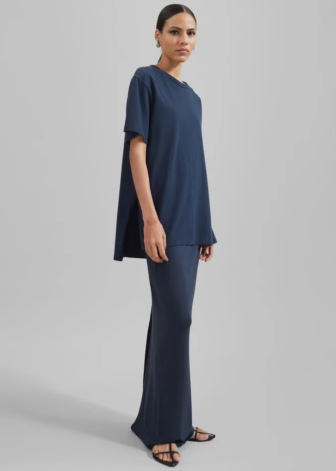 The Frankie Shop Bottoms Women Evangeline Maxi Skirt 8211 Navy