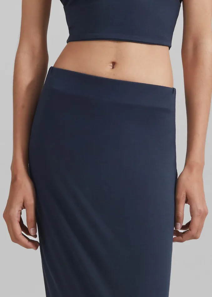 The Frankie Shop Bottoms Women Evangeline Maxi Skirt 8211 Navy