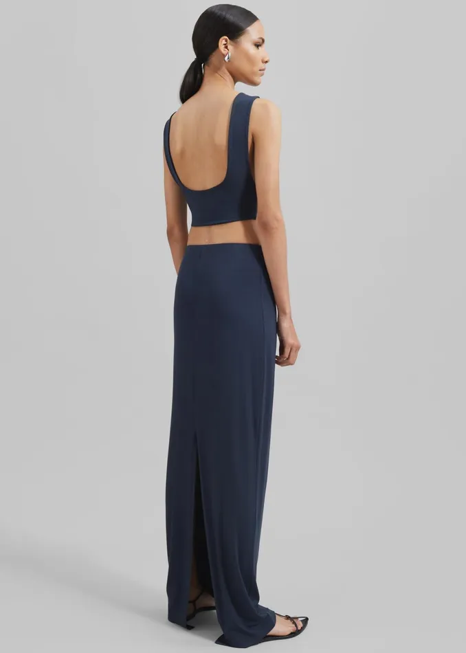 The Frankie Shop Bottoms Women Evangeline Maxi Skirt 8211 Navy