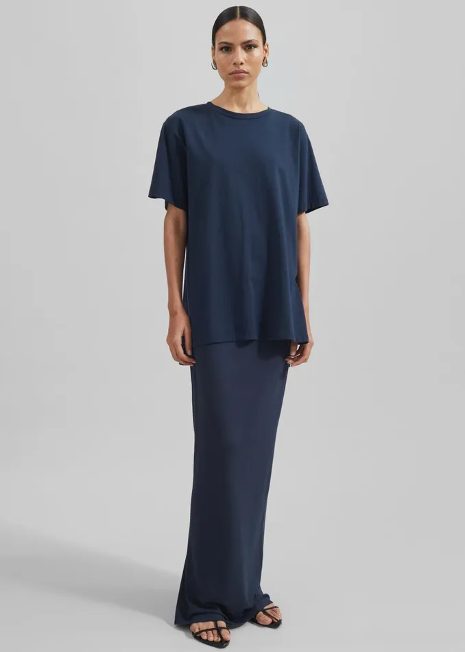 The Frankie Shop Bottoms Women Evangeline Maxi Skirt 8211 Navy
