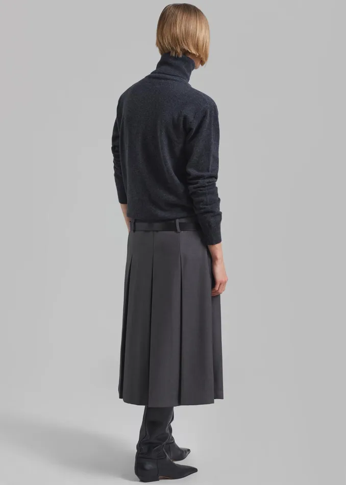 The Frankie Shop Bottoms Women Gisele Pleated Midi Skirt 8211 Grey