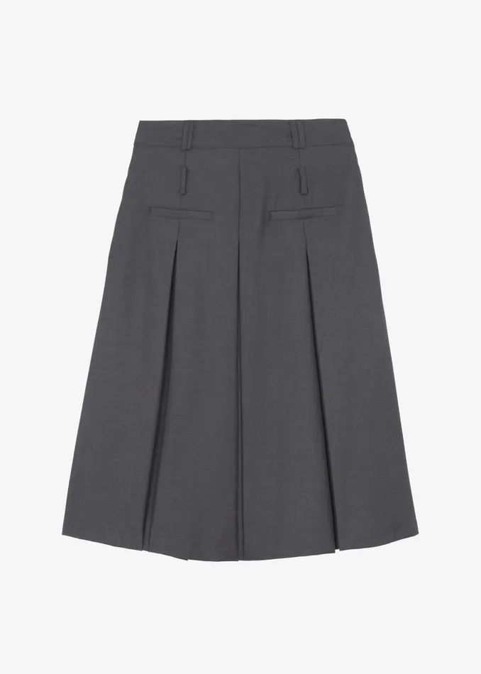 The Frankie Shop Bottoms Women Gisele Pleated Midi Skirt 8211 Grey