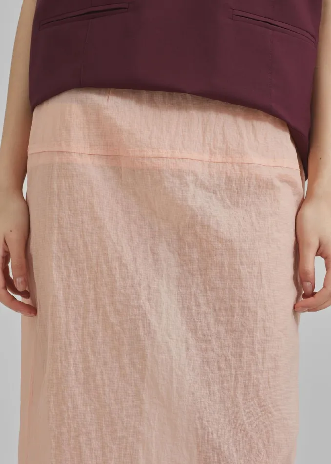 The Frankie Shop Bottoms Women Heidi Semi Sheer Midi Skirt 8211 Pink