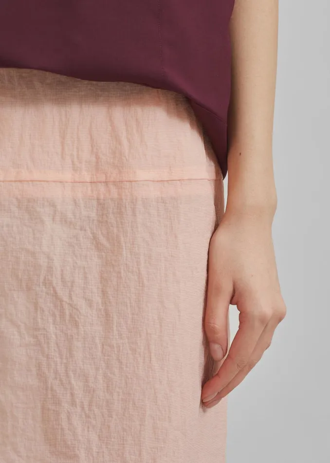 The Frankie Shop Bottoms Women Heidi Semi Sheer Midi Skirt 8211 Pink