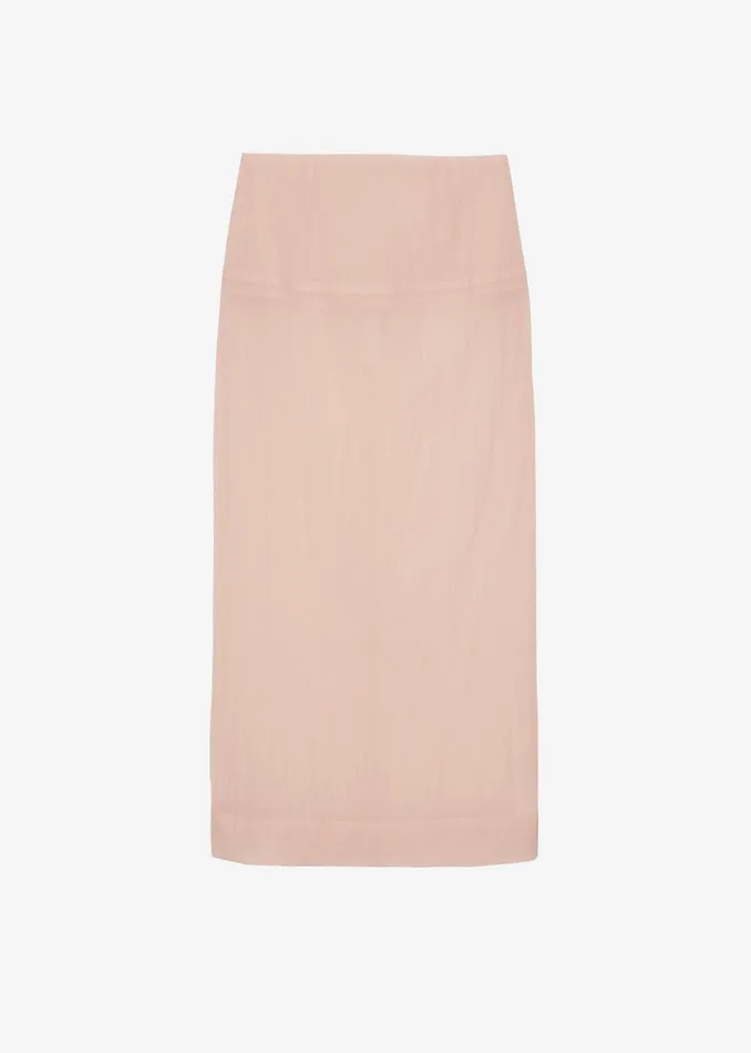 The Frankie Shop Bottoms Women Heidi Semi Sheer Midi Skirt 8211 Pink