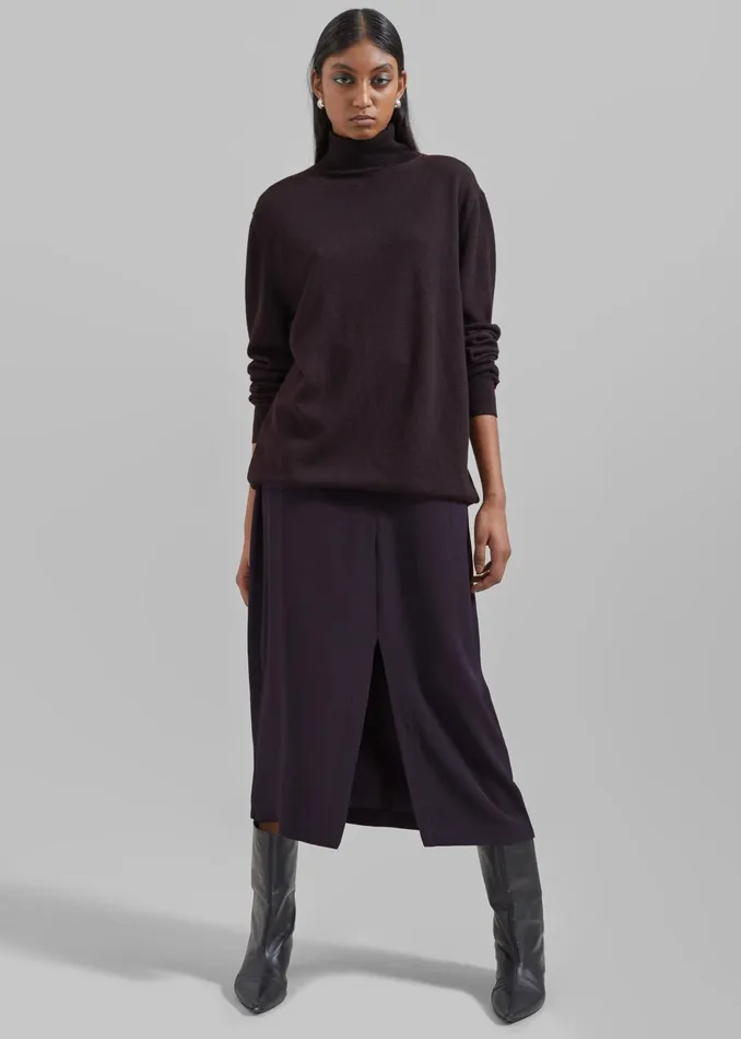 The Frankie Shop Bottoms Women Judy Midi Skirt 8211 Dark Plum