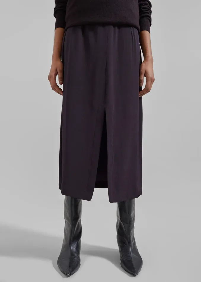 The Frankie Shop Bottoms Women Judy Midi Skirt 8211 Dark Plum