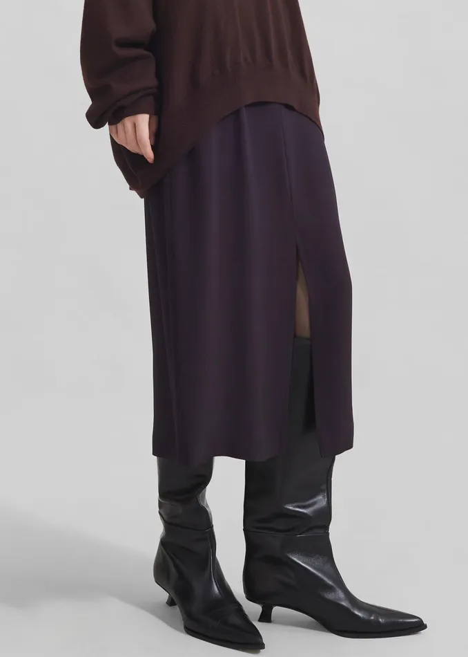 The Frankie Shop Bottoms Women Judy Midi Skirt 8211 Dark Plum