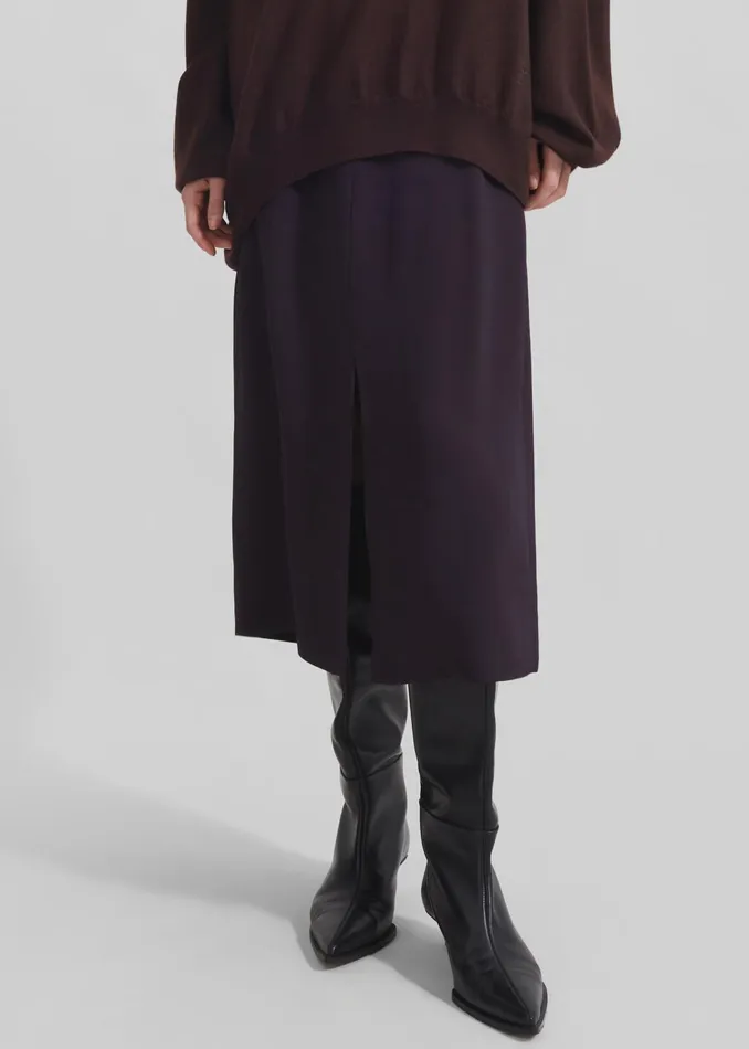 The Frankie Shop Bottoms Women Judy Midi Skirt 8211 Dark Plum