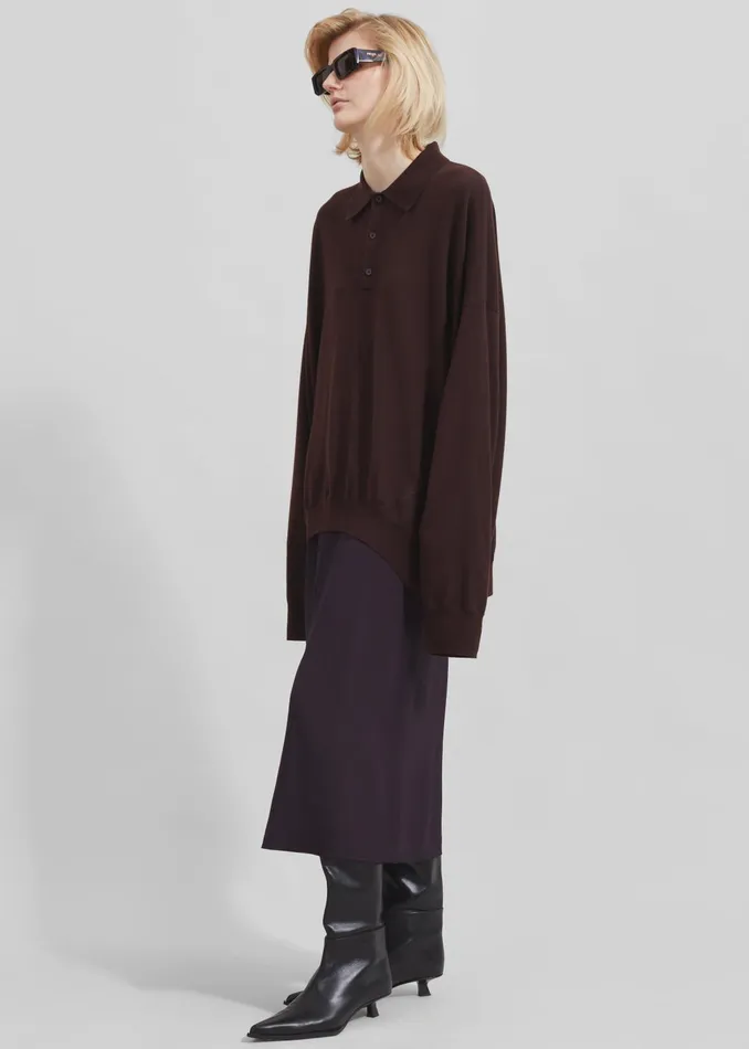 The Frankie Shop Bottoms Women Judy Midi Skirt 8211 Dark Plum