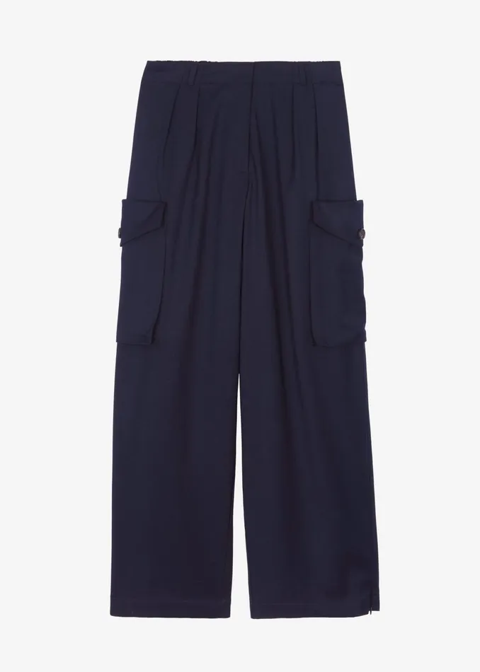 The Frankie Shop Bottoms Women Kiora Cargo Pants 8211 Navy