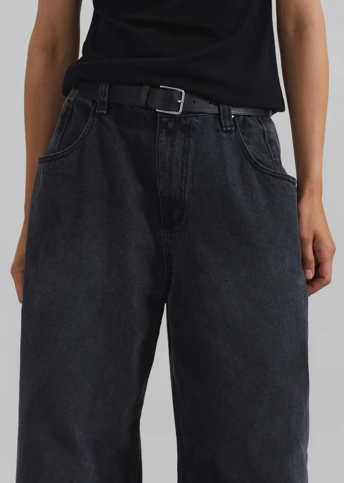 The Frankie Shop Bottoms Women Lexington Jeans 8211 Black Wash