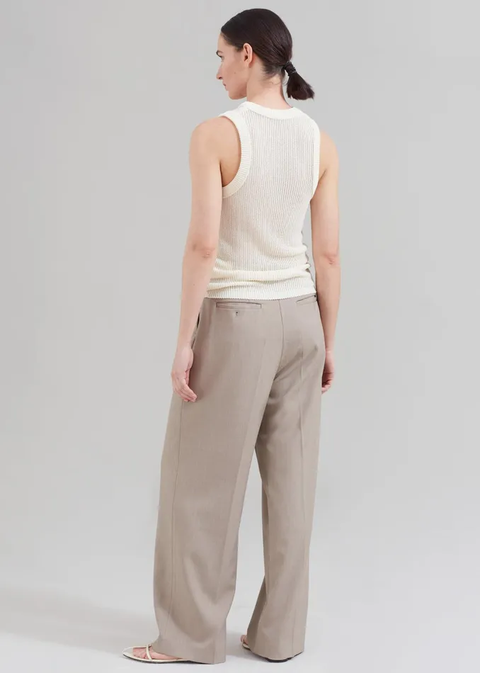 The Frankie Shop Bottoms Women Nessi Pintuck Trousers 8211 Taupe