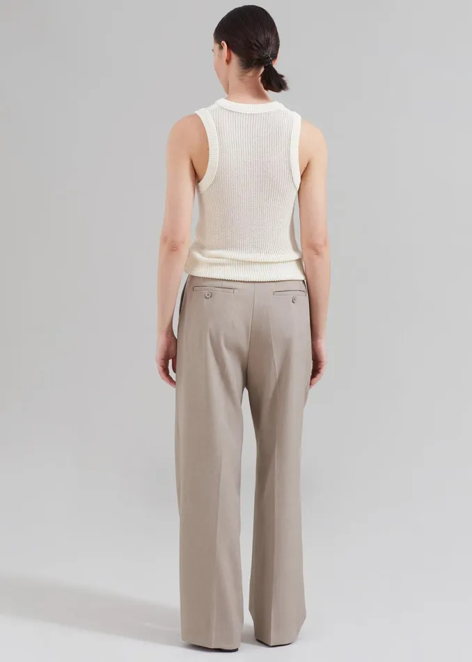 The Frankie Shop Bottoms Women Nessi Pintuck Trousers 8211 Taupe