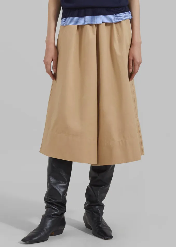 The Frankie Shop Bottoms Women Nia Cropped Wide Pants 8211 Beige