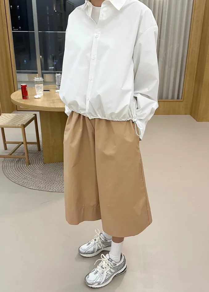 The Frankie Shop Bottoms Women Nia Cropped Wide Pants 8211 Beige