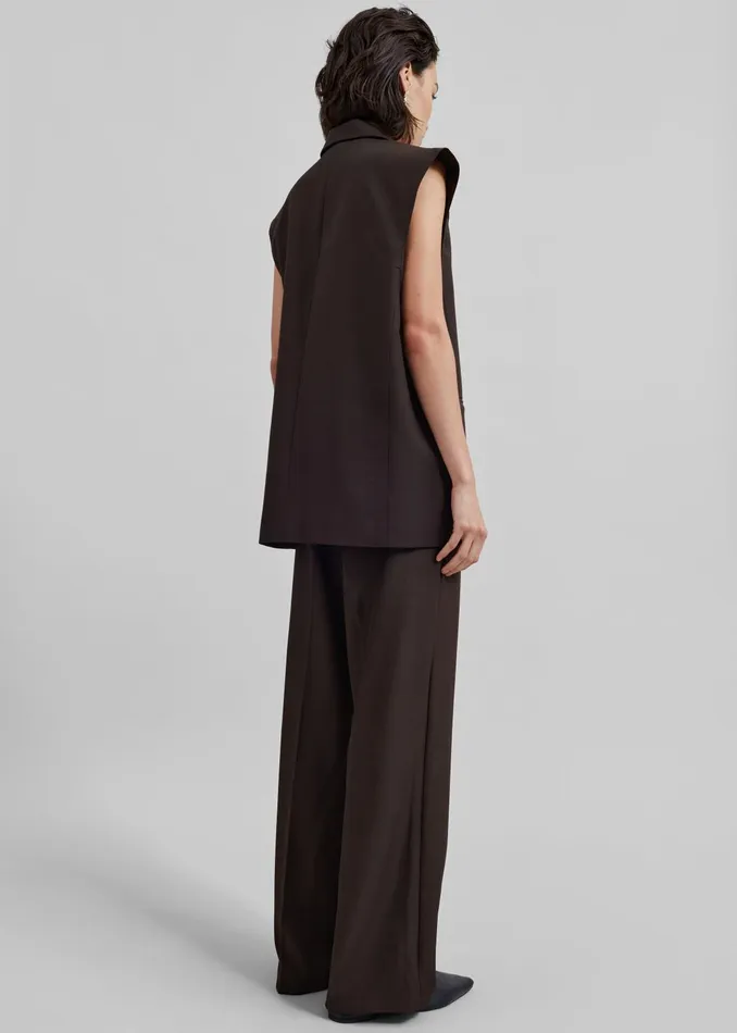 The Frankie Shop Bottoms Women Nisha Pintuck Trousers 8211 Brown