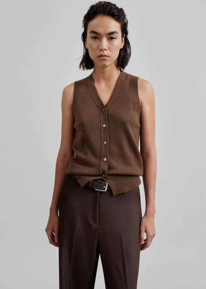 The Frankie Shop Bottoms Women Nisha Pintuck Trousers 8211 Brown
