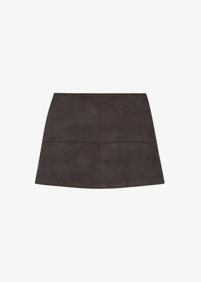 The Frankie Shop Bottoms Women Regina Faux Suede Mini Skirt 8211 Brown